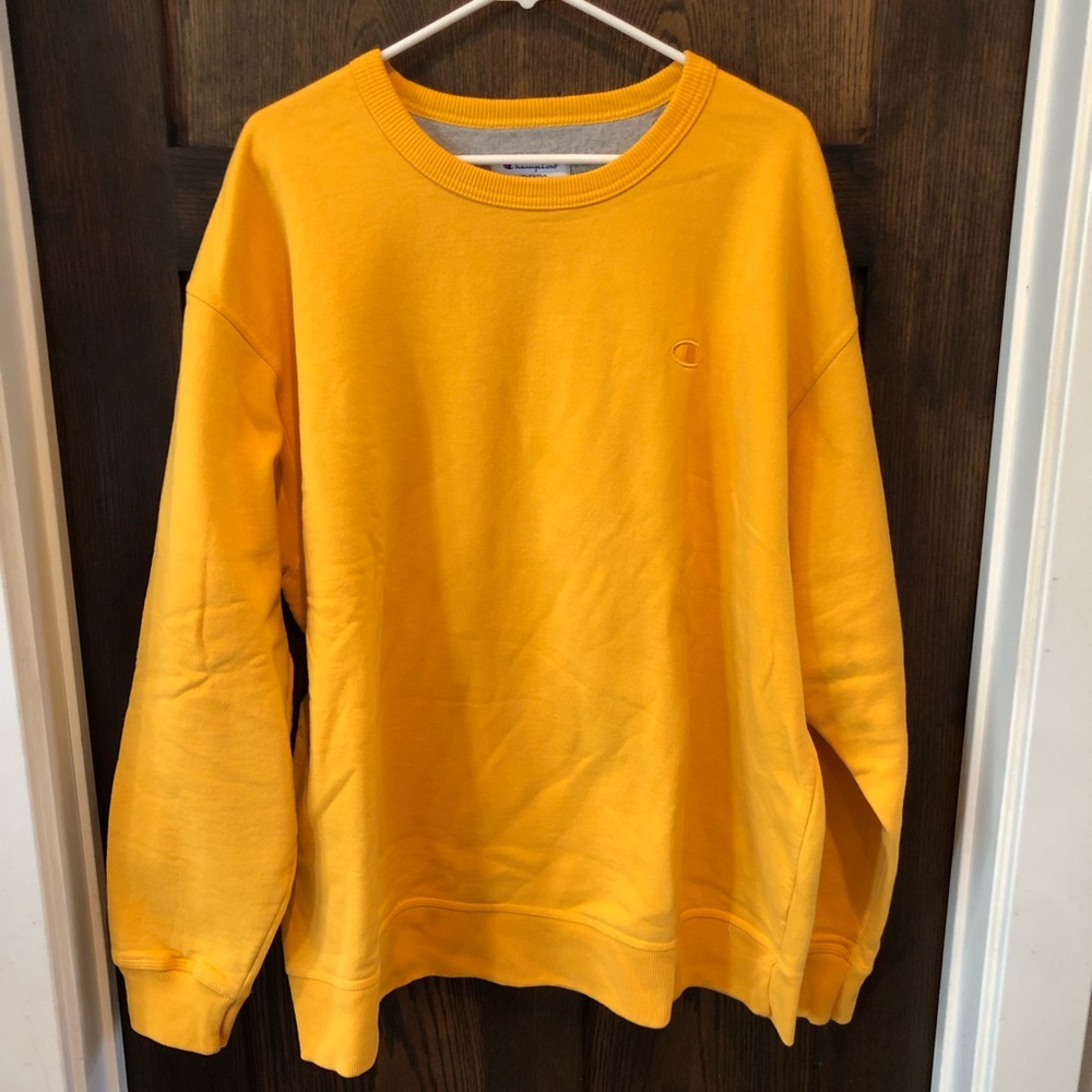 Vntg Champion Cotton Blend Long Sleeve Classic Fleece Sweatshirt unisex 2XL